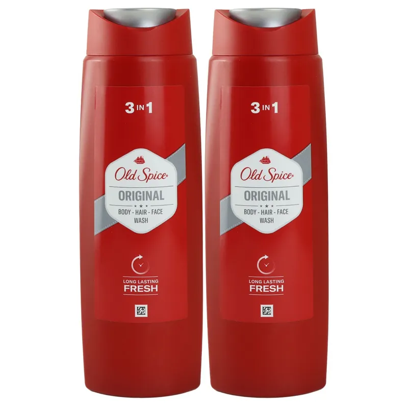 Günstig Old Spice Original 2 x 250 ml 3 in 1 Duschgel Shampoo Körper Haare Gesicht