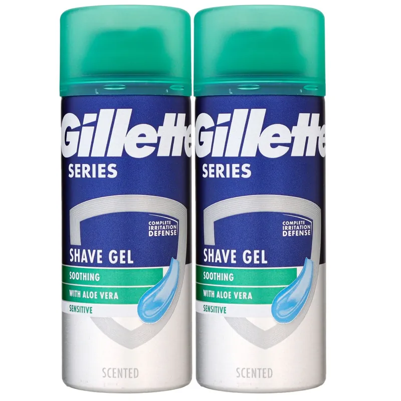 Gillette Series linderndes Rasiergel mit Aloe Vera 2 x 75 ml Set Schneller Versand