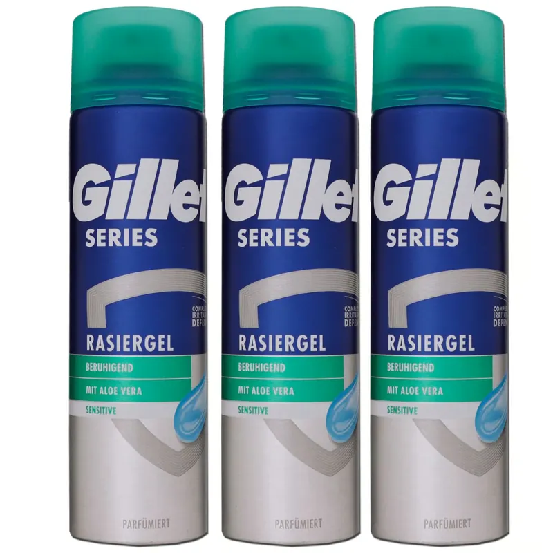 Gillette Series Sensitive Rasiergel 3 x 200 ml für empfindliche Haut Set Sale