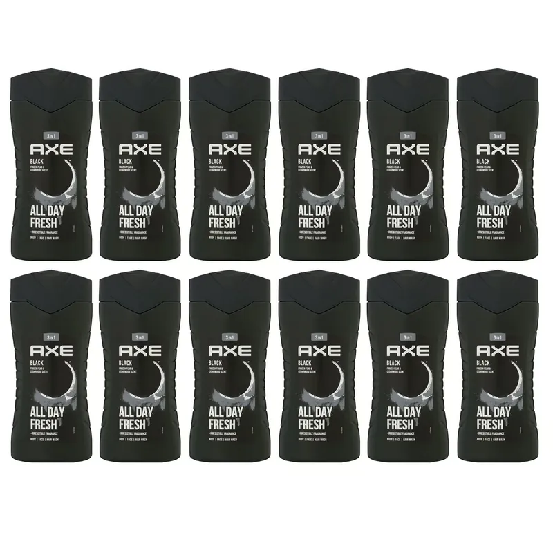 Axe Black 12 x 250 ml Shower Gel Duschgel Showergel Set Wochenendangebot