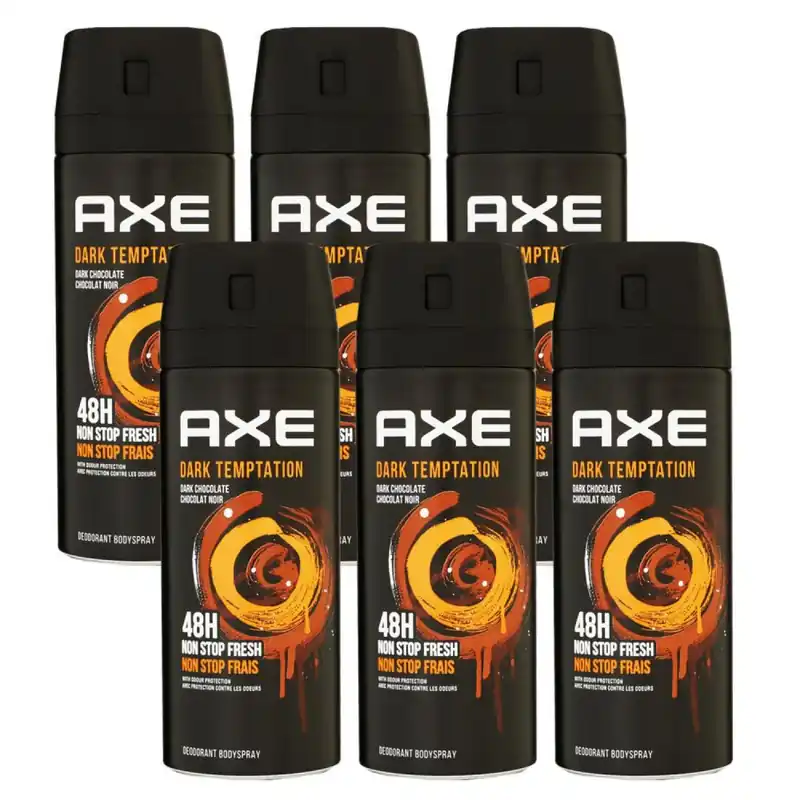 Sale Axe Dark Temptation 6 x 150 ml Deodorant Deospray Deodorant Spray Deo Spray Set