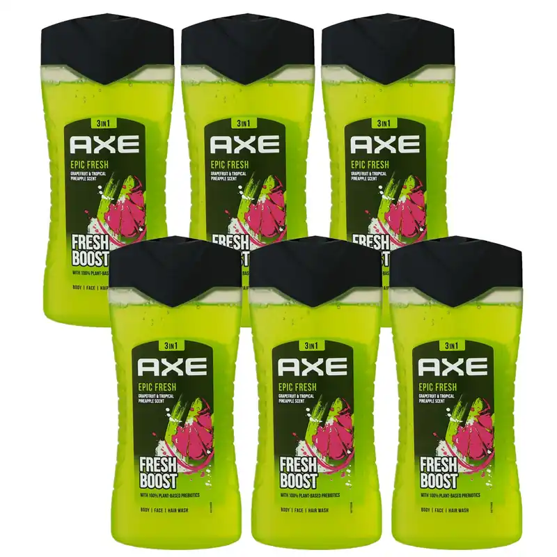 Angebot Axe Epic Fresh 6 x 250 ml Showergel Duschgel Shower Gel Herren Set