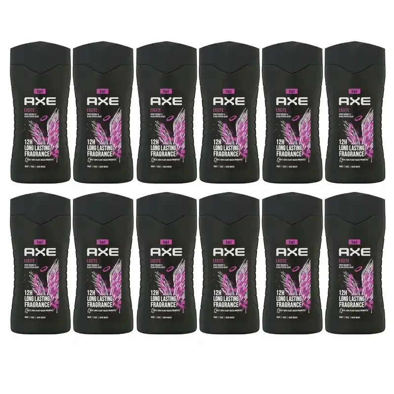 Sale Axe Excite 12 x 250 ml Shower Gel Duschgel Shower Gel Set