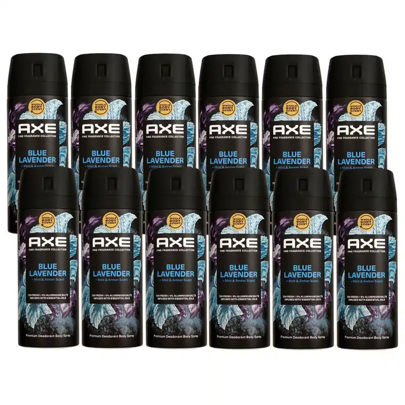 Garantierte Lieferung Axe Fine Fragrance Collection Blue Lavender 12 x 150 ml Deospray Deodorant Set