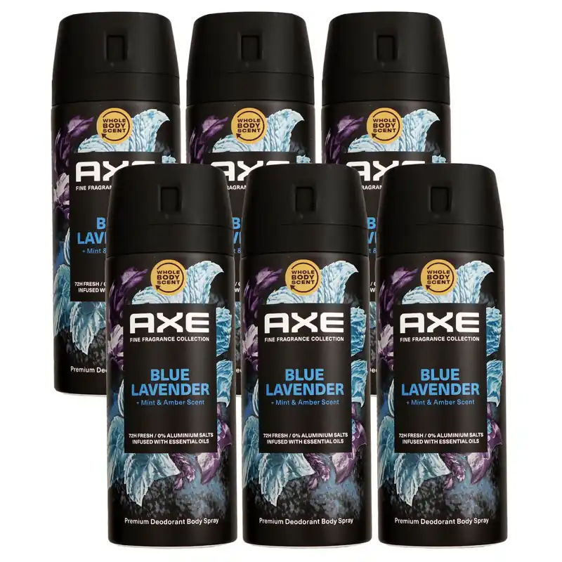 Abverkauf Axe Fine Fragrance Collection Blue Lavender 6 x 150 ml Deospray Deodorant Set