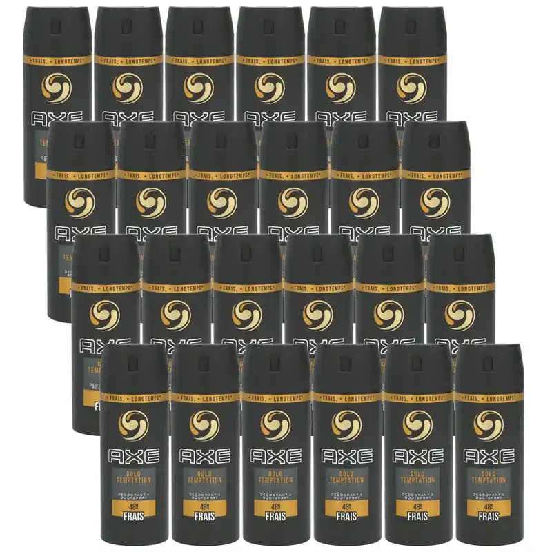 Axe Gold Temptation 24 x 150 ml Deospray Deodorant Deo Spray Deodorant Spray Deo Set Begrenztes Angebot