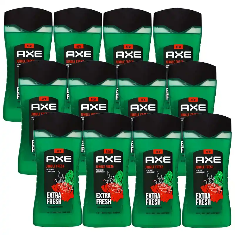 Axe Jungle Fresh 12 x 250 ml Showergel Duschgel Shower Gel Set Direktkauf