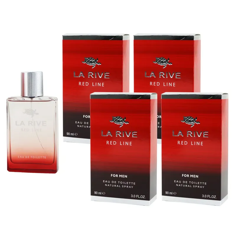 Kracherpreis La Rive Red Line 4 x 90 ml Eau de Toilette EDT Set Herrenduft