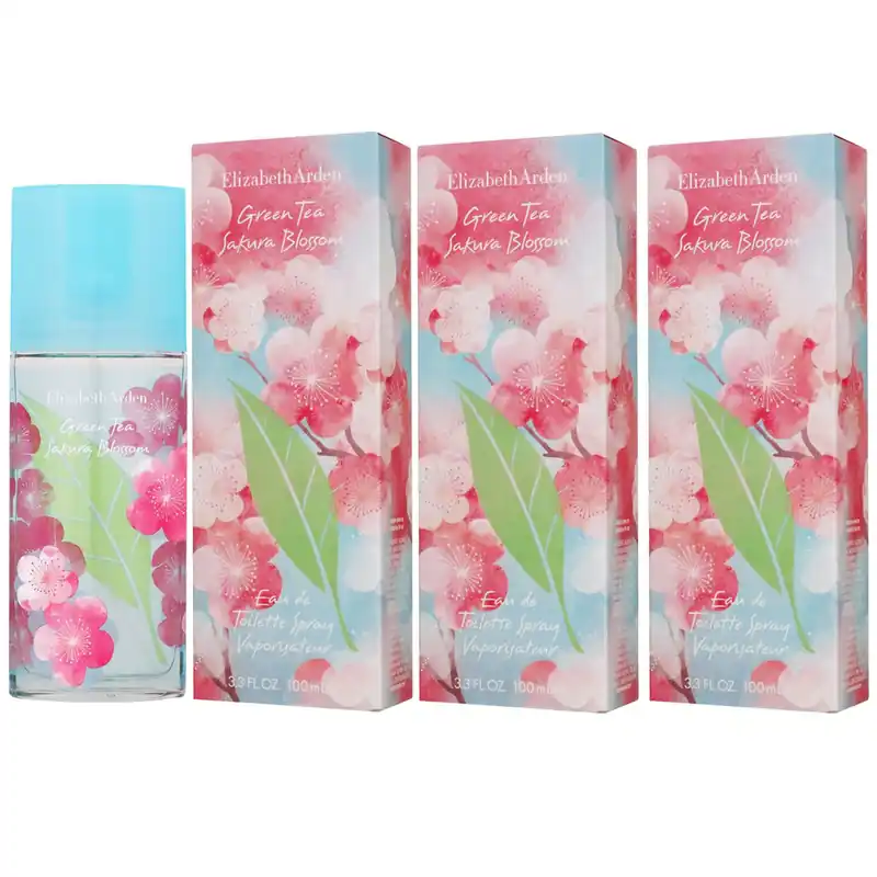 Elizabeth Arden Green Tea Sakura Blossom 3 x 100 ml Eau de Toilette EDT Set Sale