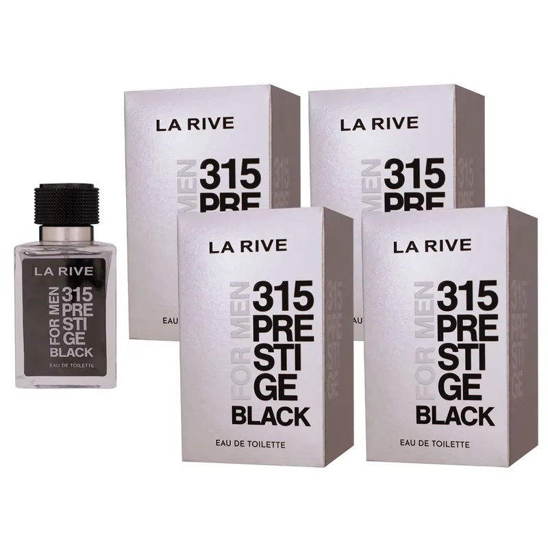 Billig La Rive 315 Prestige Black for Men 4 x 100 ml Eau de Toilette EDT Set