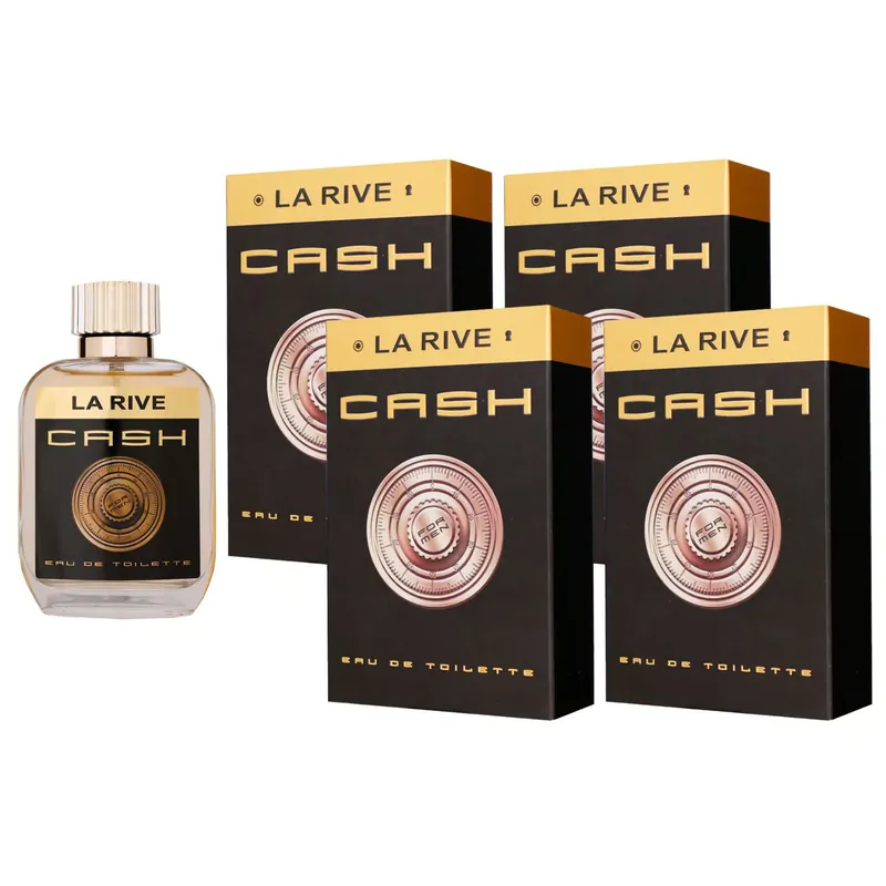 La Rive Cash for Men 4 x 100 ml Eau de Toilette EDT Set Abverkauf
