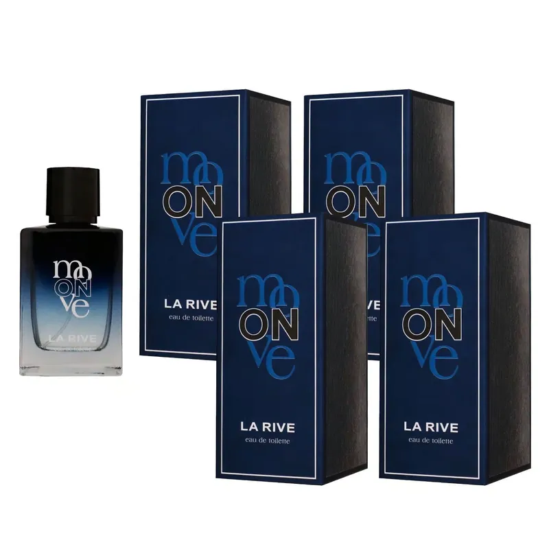 La Rive Move On for Men 4 x 100 ml Eau de Toilette EDT Set Herrenduft Schneller Versand