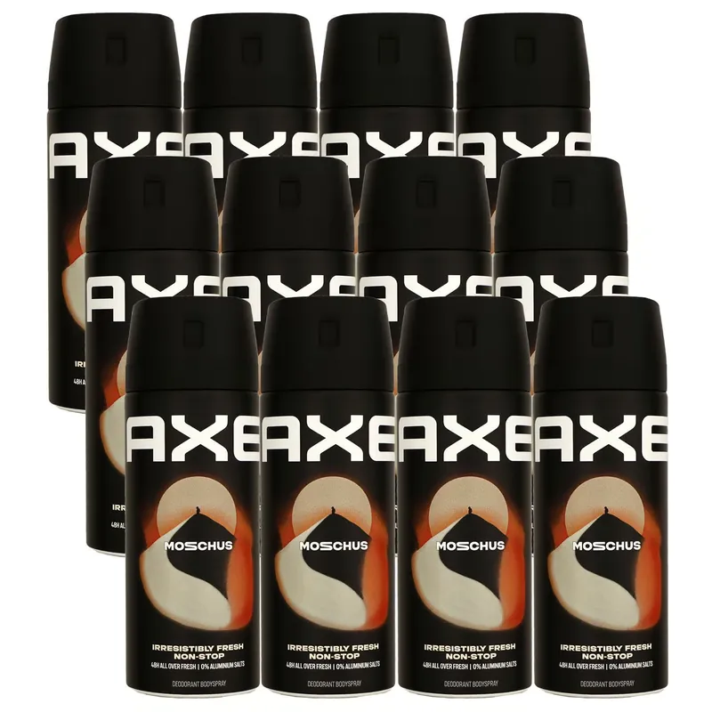 Axe Moschus 12 x 150 ml Deospray Deodorant Deo Spray Deodorant Spray Deo Set Mega-Angebot