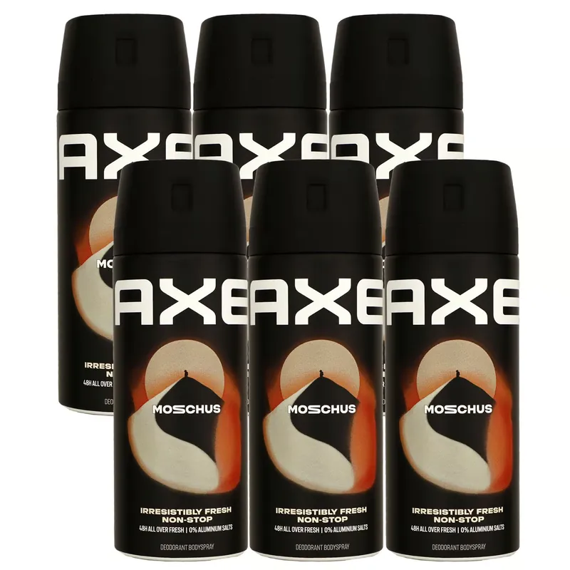 Axe Moschus 6 x 150 ml Deospray Deodorant Deo Spray Deodorant Spray Deo Set Mega-Angebot
