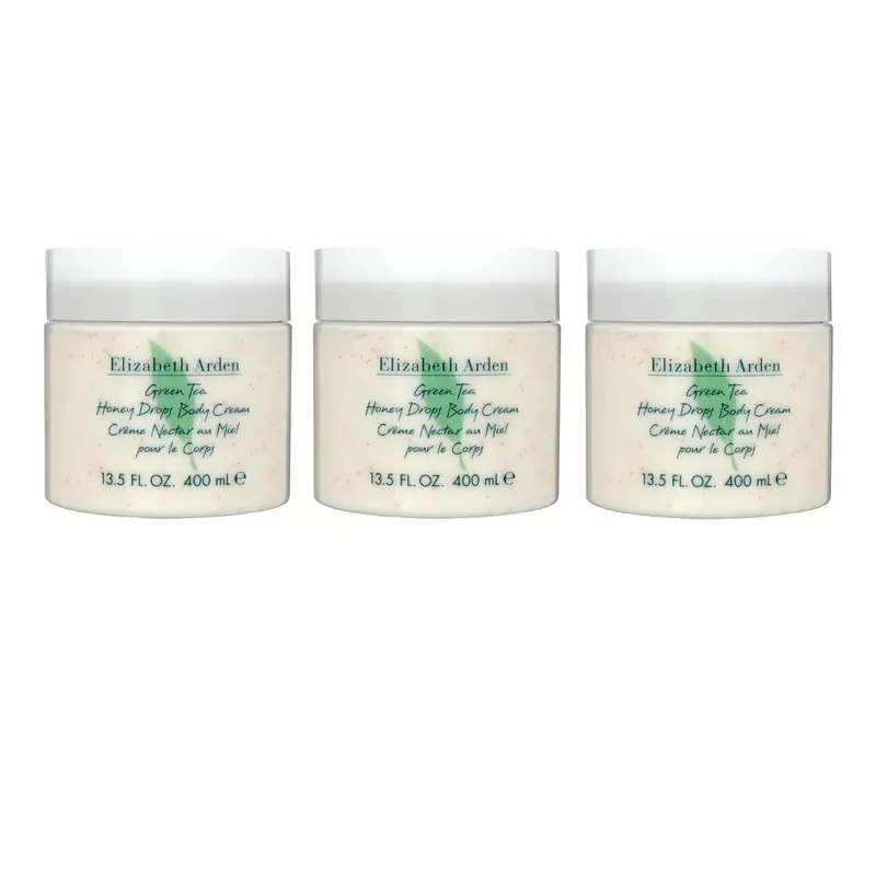Elizabeth Arden Green Tea Honey Drops 3 x 400 ml Body Cream Creme Körpercreme Set Garantierte Lieferung