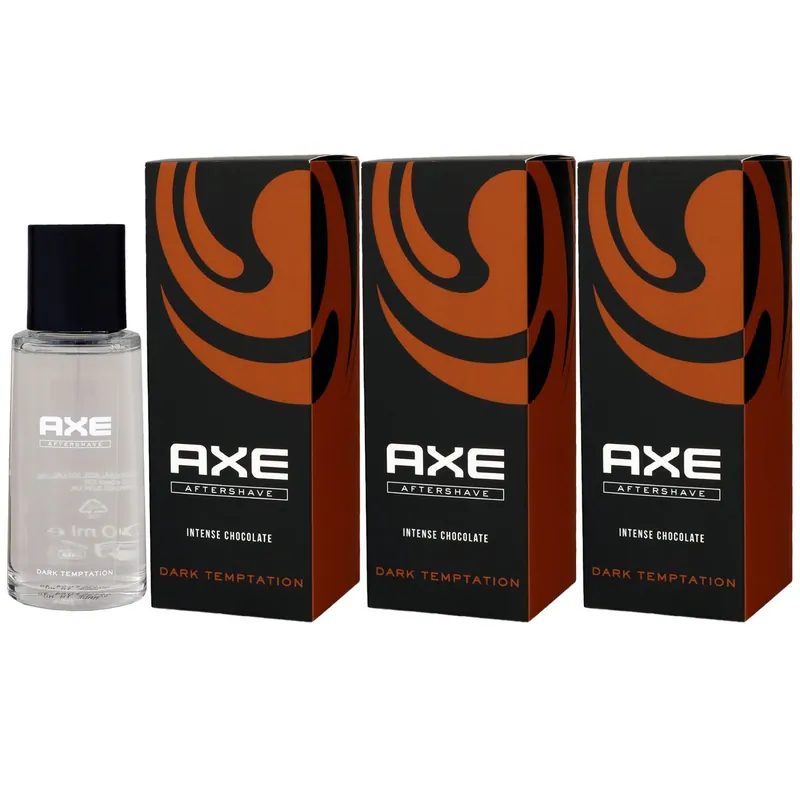 Axe Dark Temptation Intense Chocolate 3 x 100 ml After Shave Rasur Pflege Set Garantierte Lieferung
