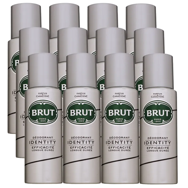 Brut Identity 12 x 200 ml Deo Spray Deodorant Spray Deospray Set Neue Kollektion