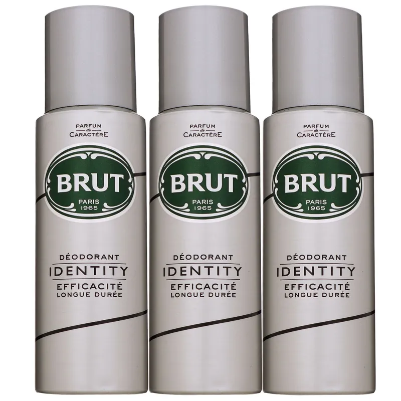Brut Identity 3 x 200 ml Deo Spray Deodorant Spray Deospray Set Sonderangebot