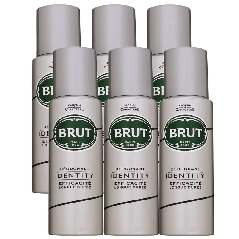 Brut Identity 6 x 200 ml Deo Spray Deodorant Spray Deospray Set Highlight