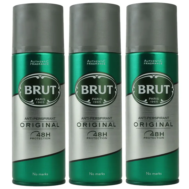 Knallerangebot Brut Original 3 x 200 ml Anti Perspirant Spray Deodorant Deospray Deo Spray Set 48 H
