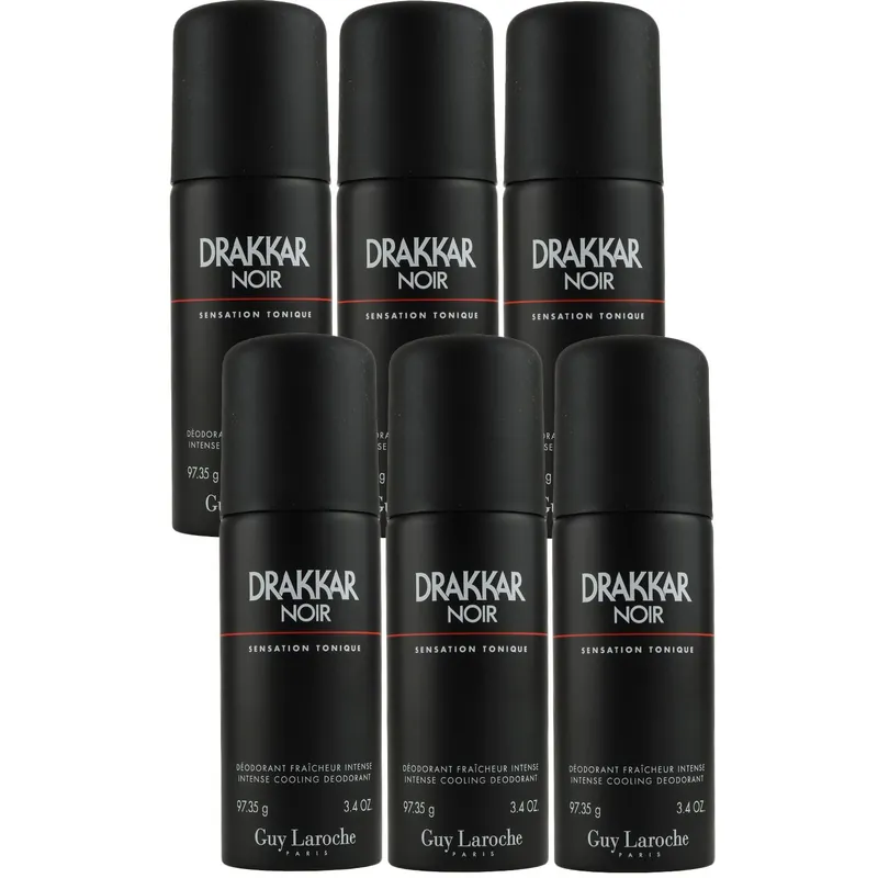 Guy Laroche Drakkar Noir 6 x 150 ml Deospray Deodorant Spray Set Zertifiziert