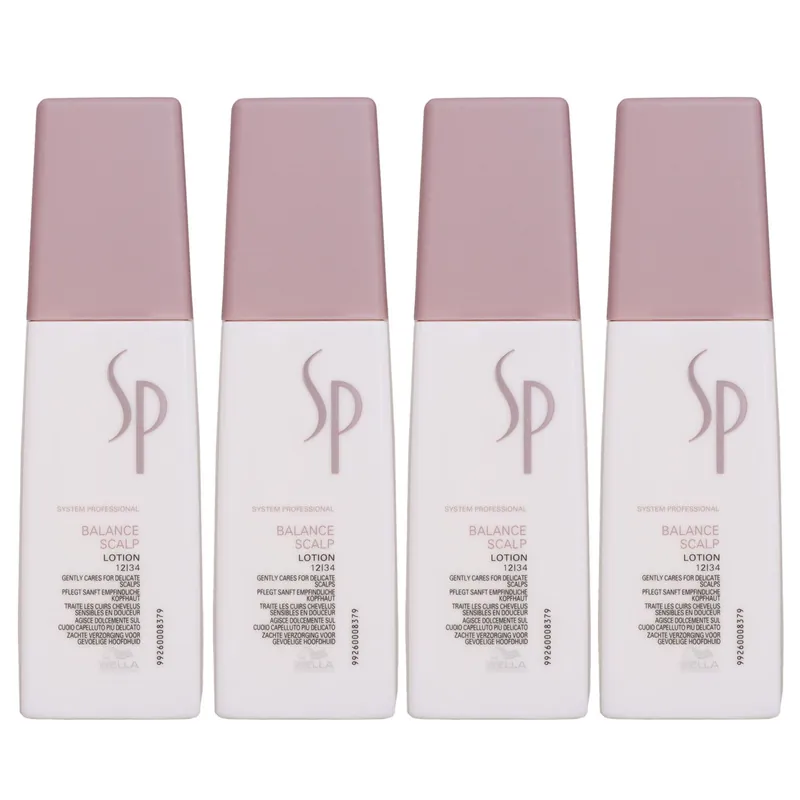 Wella SP Balance Scalp Lotion 4 x 125 ml Kopfhautlotion Set Markenware