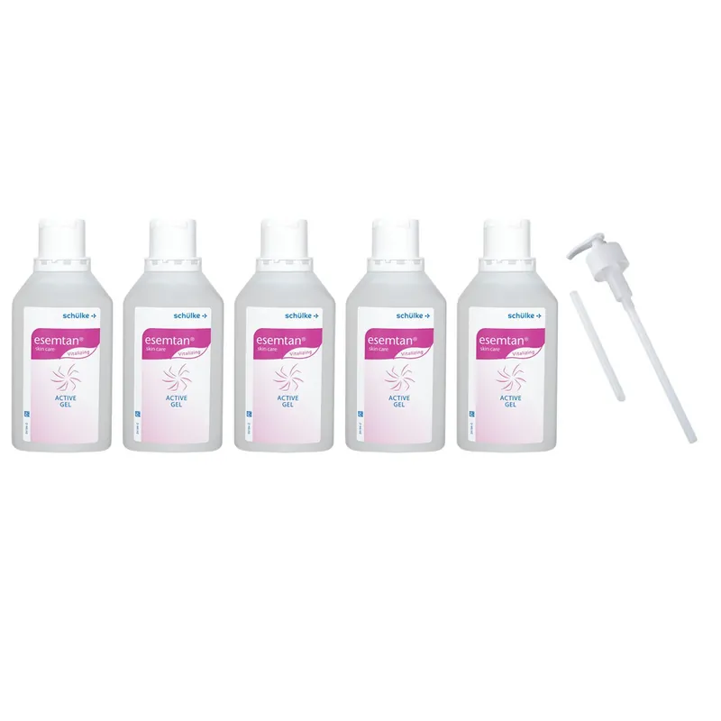 Garantierte Lieferung Schülke esemtan active gel 5 x 500 ml Erfrischungsgel & Dosierpumpe Set