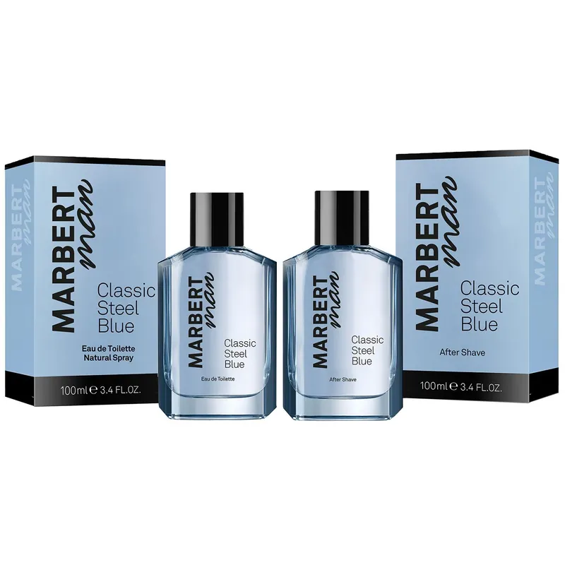 Neue Ware Marbert Man Classic Steel Blue 100 ml EDT & 100 ml AS Set