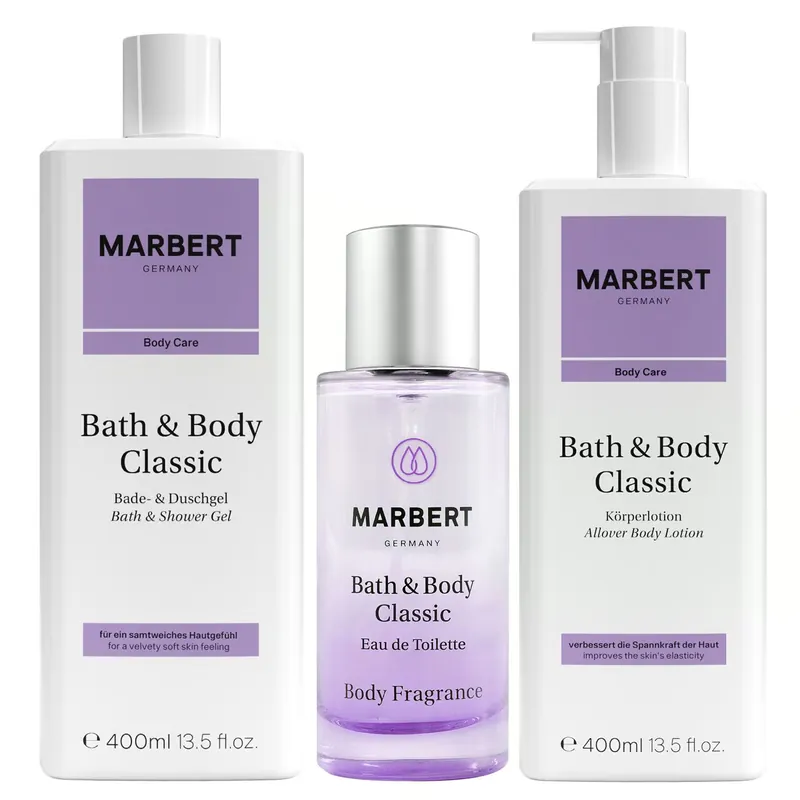 Marbert Bath & Body Classic 50 ml EDT & 400 ml Showergel & 400 ml Bodylotion Set Expressversand