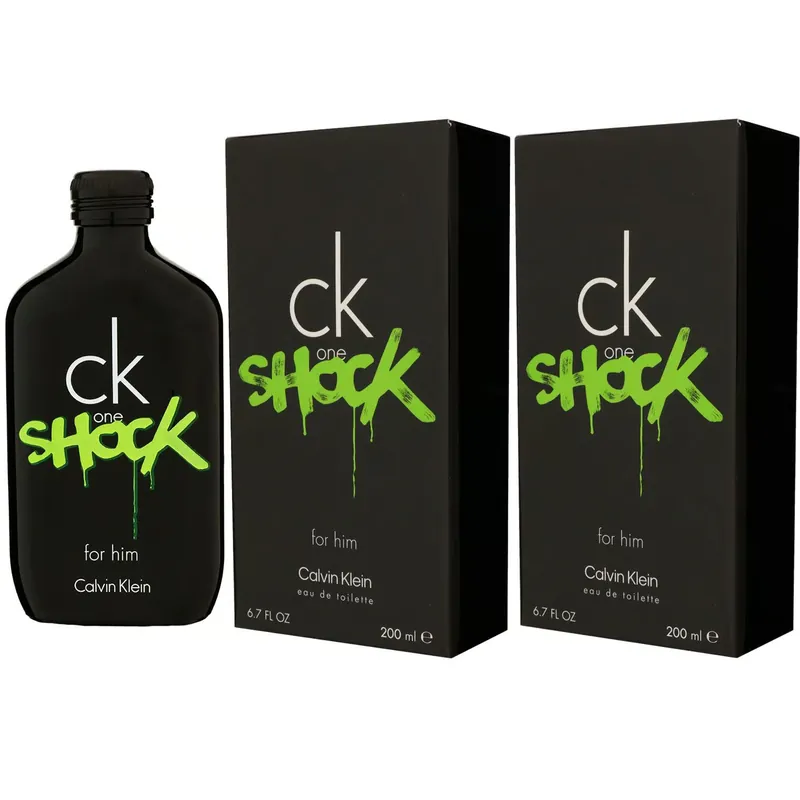 Versand Am Gleichen Tag Calvin Klein CK One Shock for Him 2 x 200 ml Eau de Toilette EDT Set Herrenduft