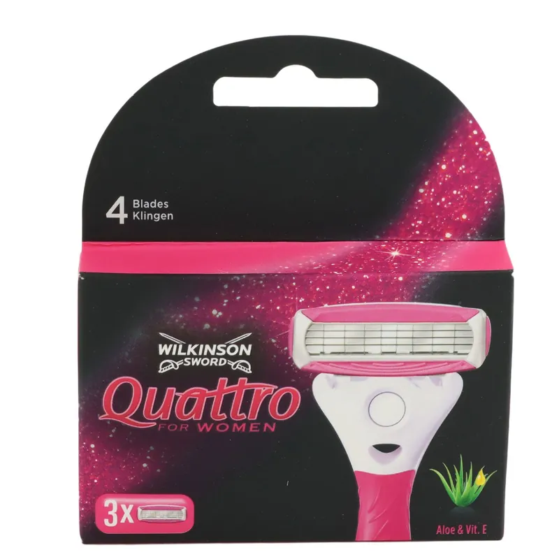 3 Wilkinson Sword Quattro For Women Rasierklingen Klingen Ersatzklingen Top-Seller