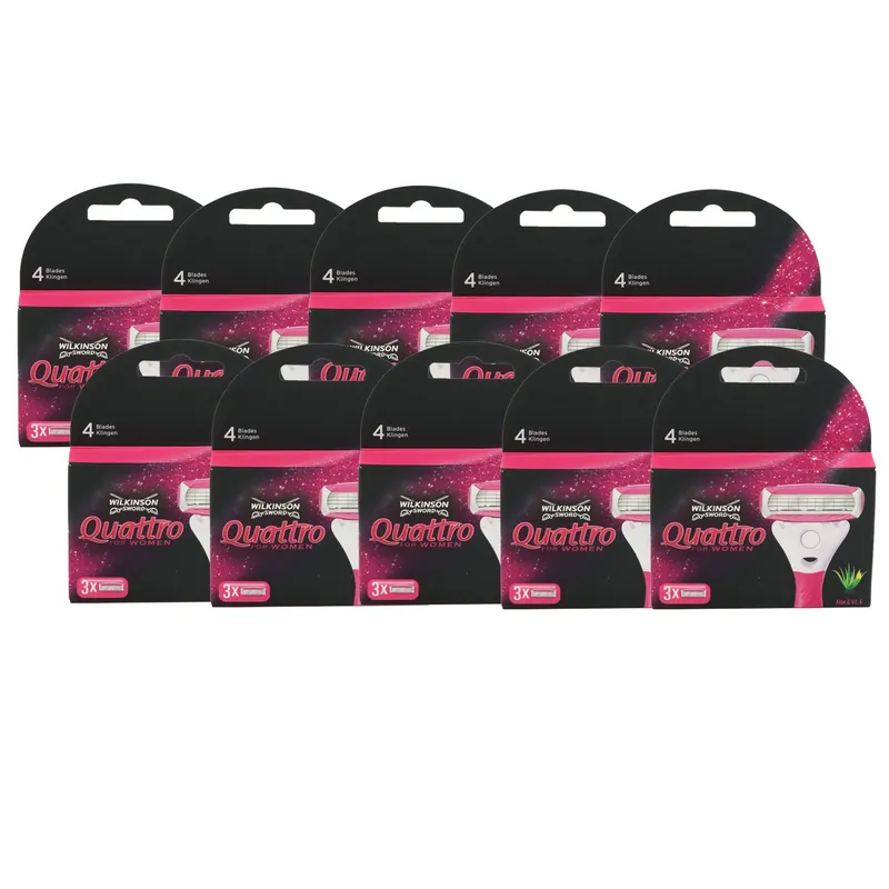 30 Wilkinson Sword Quattro For Women Rasierklingen 10 x 3 Klingen Ersatzklingen Highlight