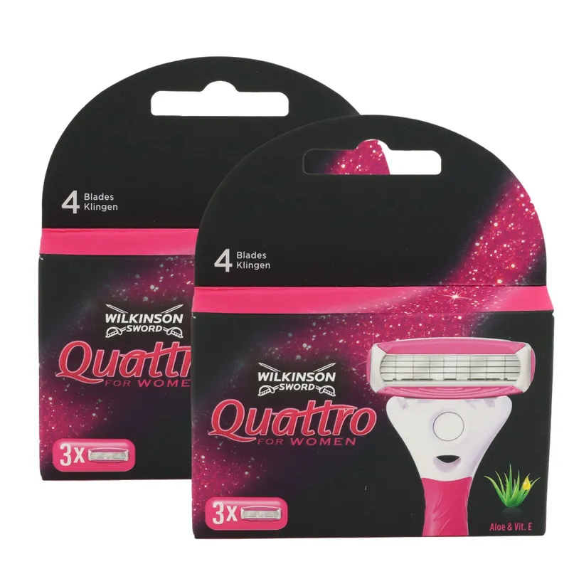 Neuheit 6 Wilkinson Sword Quattro For Women Rasierklingen 2 x 3 Klingen Ersatzklingen