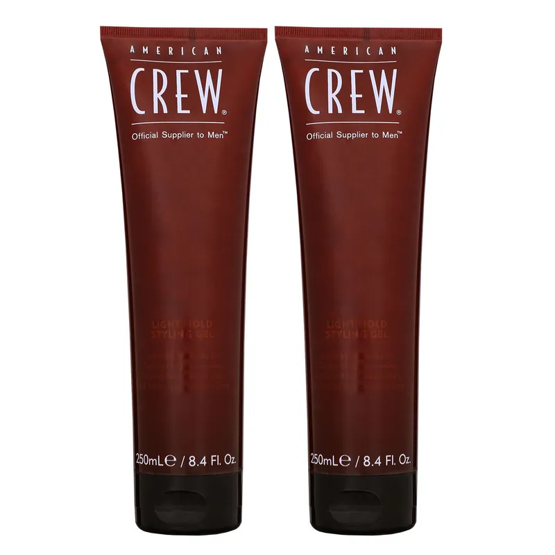 Begrenztes Angebot American Crew Light Hold Texture 2 x 250 ml Gel Styling Gel leichter Halt Tube Set