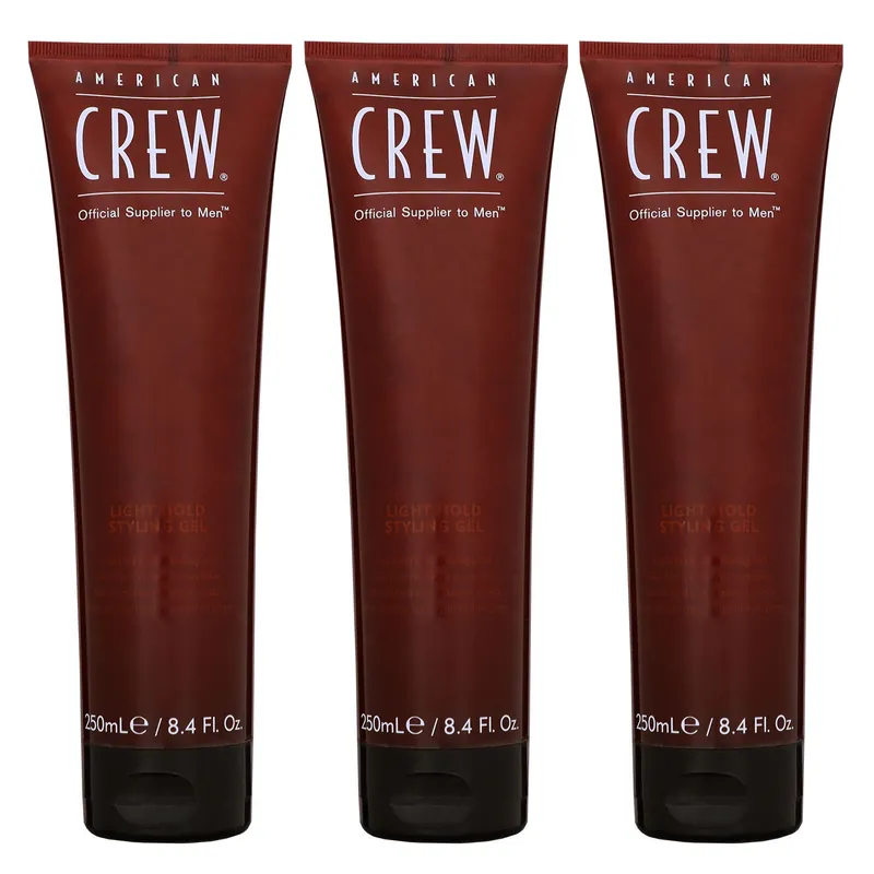 American Crew Light Hold Texture 3 x 250 ml Gel Styling Gel leichter Halt Tube Set Neu Im Sortiment