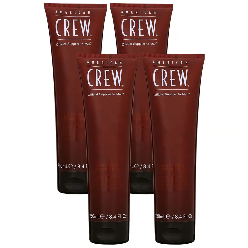 American Crew Light Hold Texture 4 x 250 ml Gel Styling Gel leichter Halt Tube Set Bestseller