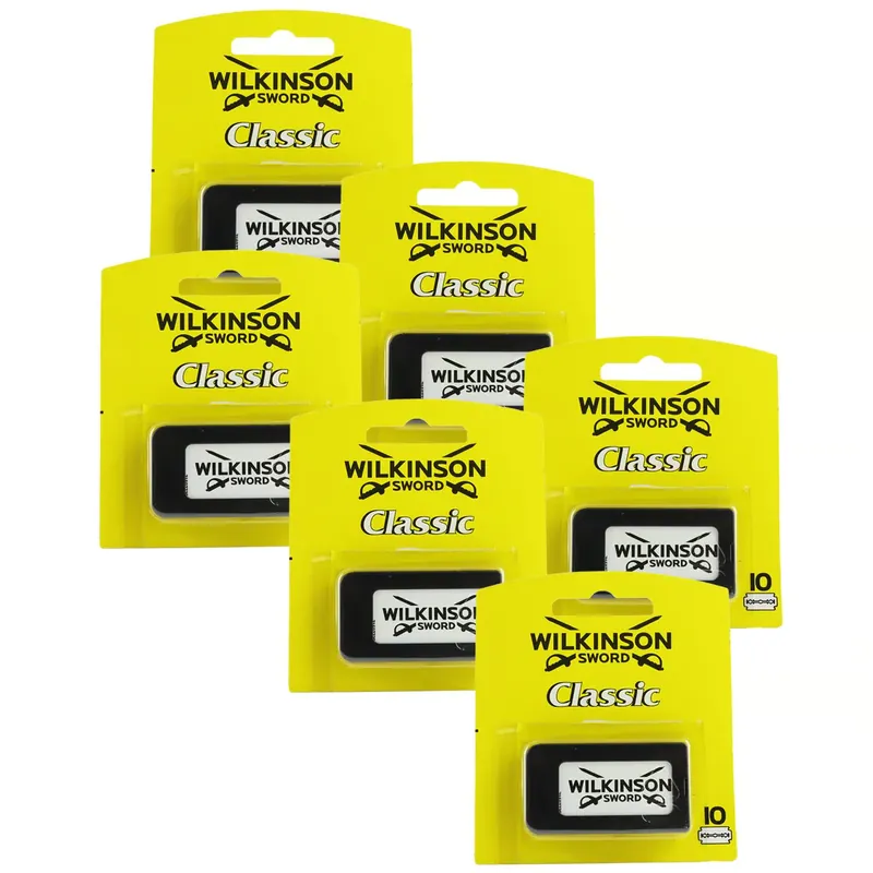 Aktuell Wilkinson Classic 6 x 10 Rasierklingen für Rasierhobel Ersatzklingen Set