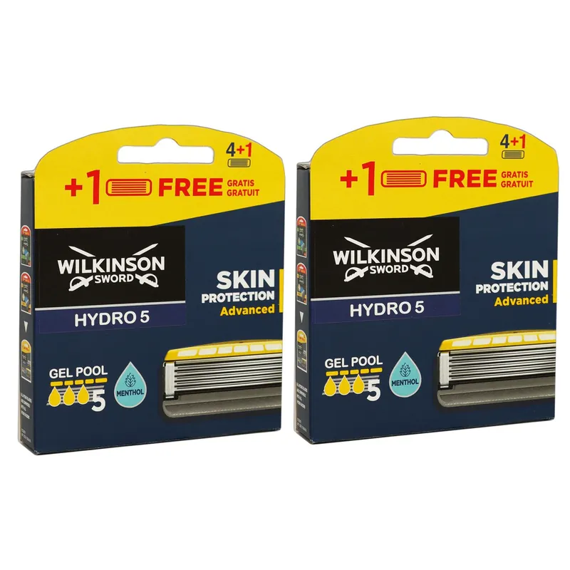 Preisreduziert Wilkinson Hydro 5 Skin Protection Advanced 2 x 4+1 Rasierklingen Menthol