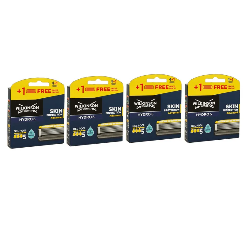 Wilkinson Hydro 5 Skin Protection Advanced 4 x 4+1 Rasierklingen Menthol Zertifiziert