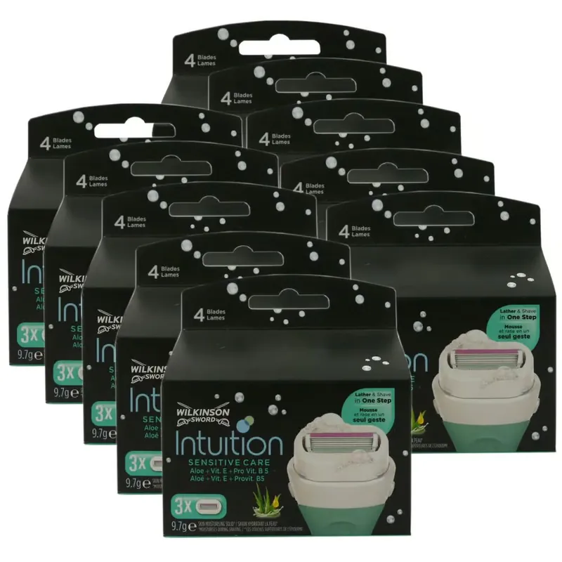 Jetzt Kaufen Wilkinson Intuition Sensitive Care 10 x 3 Rasierklingen Aloe + ProVitamin B5 Set
