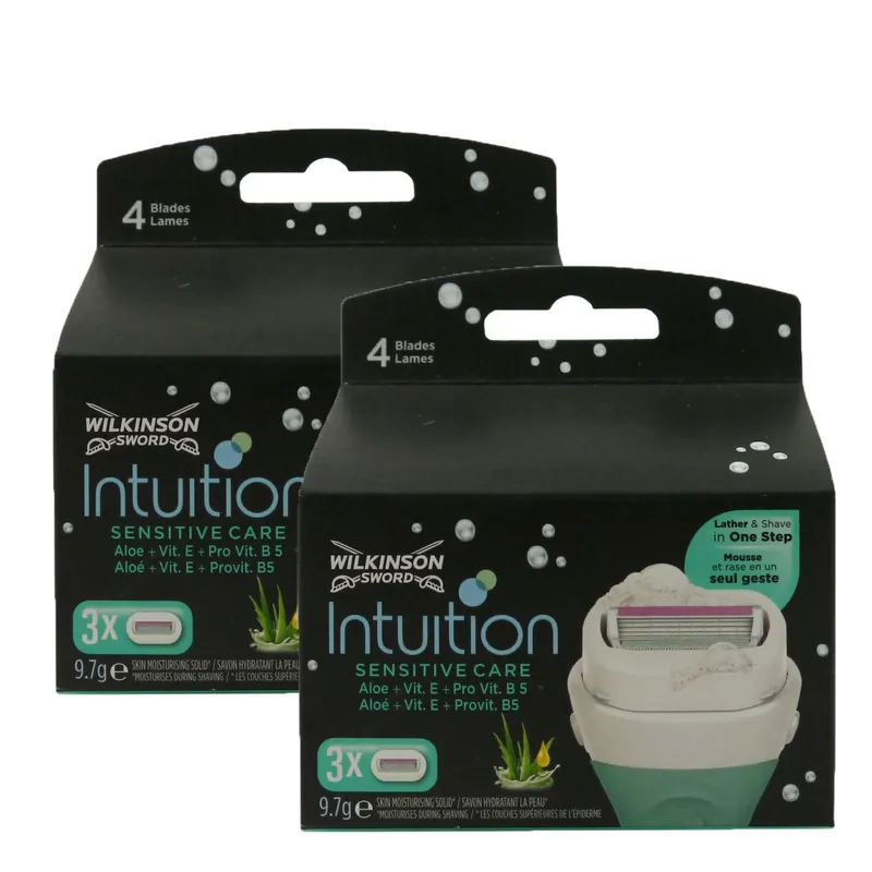 Mega-Angebot Wilkinson Intuition Sensitive Care 2 x 3 Rasierklingen Aloe+ProVitamin B5 Set