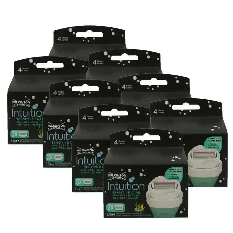 Letzte Chance Wilkinson Intuition Sensitive Care 8 x 3 Rasierklingen Aloe + ProVitamin B5 Set