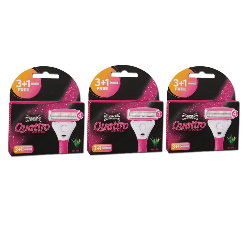 Wilkinson Quattro For Women Rasierklingen 3 x 3+1 Ersatzklingen Aloe Vera Set Jetzt Kaufen
