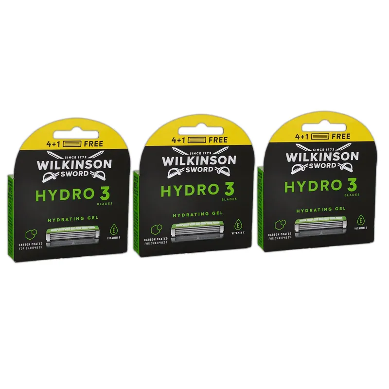Bestseller Wilkinson Sword Hydro 3 Skin Protection 3 x 4 + 1 Rasierklingen Aloe Vera Set
