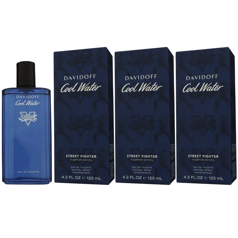 Davidoff Cool Water Street Fighter Champion Edition 3 x 125 ml EDT Set Bestseller