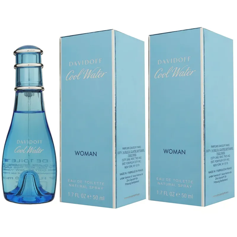 Davidoff Cool Water Woman - Women 2 x 50 ml Eau de Toilette EDT Set Preis Gesenkt