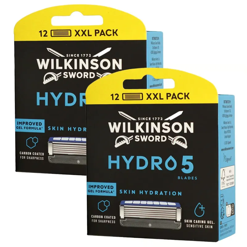 Wilkinson Sword Hydro 5 Skin Protection XXL Pack 2 x 12 Rasierklingen Set Sale