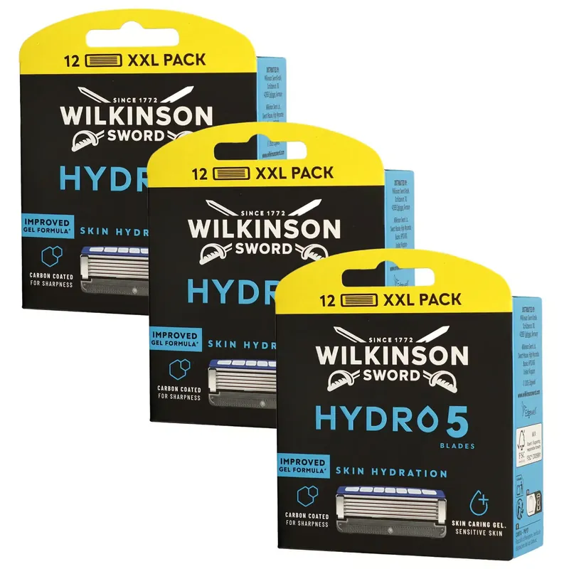 Knallerangebot Wilkinson Sword Hydro 5 Skin Protection XXL Pack 3 x 12 Rasierklingen Set