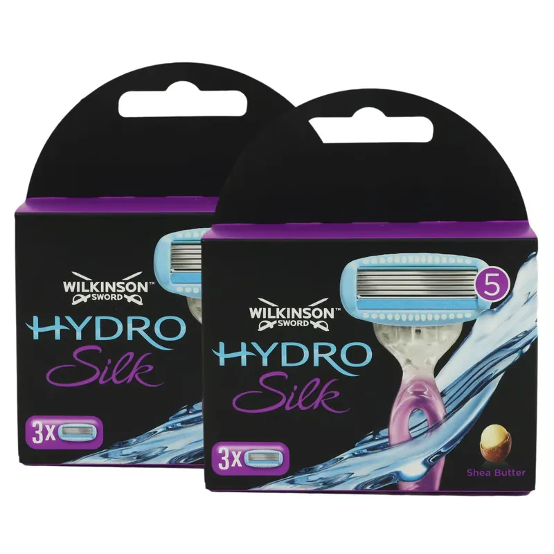 Neu Wilkinson Sword Hydro Silk 2 x 3 Rasierklingen Set