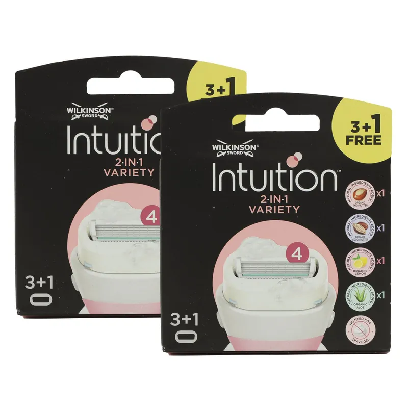 Nur Heute Wilkinson Sword Intuition 2 x 3 + 1 Summer Variety 4 Rasierklingen Damen Rasierer Set